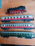 Märklin StoomLok 3096 (OVP) met 3 passagiers wagons., Wisselstroom, Ophalen of Verzenden, Märklin, Gebruikt