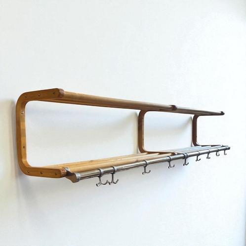 Grote vintage Zweedse kapstok, Huis en Inrichting, Woonaccessoires | Kapstokken, Gebruikt, Wandkapstok, Minder dan 100 cm, Hout