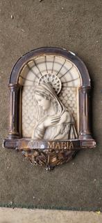 Oud gipsen wandbord Maria, Ophalen of Verzenden