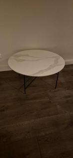 Marmeren look salontafel, Ophalen of Verzenden, Zo goed als nieuw, Rond, Minder dan 55 cm
