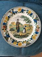 Early 19th C. Creil Transfer Ware Faience Plate Montereau, Antiek en Kunst, Ophalen of Verzenden
