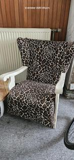 Fauteuil met dierenprint T.E.A.B., Ophalen, Hout, Gebruikt, Vintage