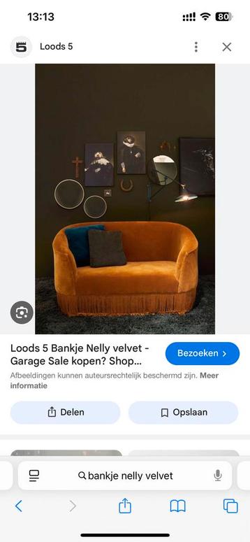 Nelly velvet bankje Loods5 beschikbaar voor biedingen
