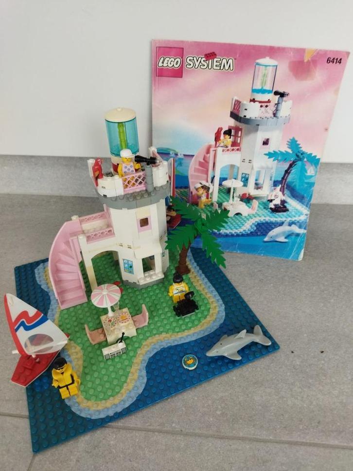 Lego Paradisa 6414 Dolphin point - vuurtoren, Kinderen en Baby's, Speelgoed | Duplo en Lego, Gebruikt, Lego, Complete set, Ophalen of Verzenden