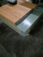 Tafels eiken  120x120  95 hoog  3 stuks, Ophalen, Gebruikt, Geen, 50 tot 100 cm