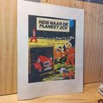 mooie poster van Kuifje  en citroen 2CV, Ophalen of Verzenden, Zo goed als nieuw, Citroën