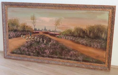 Schilderij van Dal- Herder met schapen, Antiek en Kunst, Kunst | Schilderijen | Klassiek, Ophalen