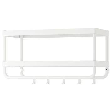 2x IKEA wandkapstok kapstok met haken wit metaal  beschikbaar voor biedingen