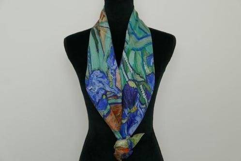 Zijden Sjaal Van Gogh Iris - Chideco, Kleding | Dames, Mutsen, Sjaals en Handschoenen, Nieuw, Sjaal, Ophalen of Verzenden