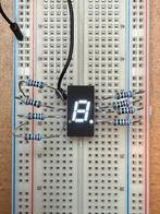 8,5mm hoog, retro LED 7-segment display, wit, Ophalen of Verzenden, Nieuw