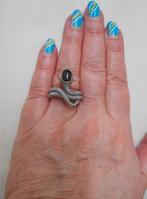 Zilveren royale unisex ring slang maat  19 nr.123, Sieraden, Tassen en Uiterlijk, Ringen, Verzenden, 19 tot 20, Zo goed als nieuw