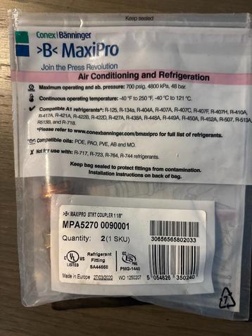 AIRCO MaxiPro persfittingen KOPER 1⅛" (Conex Bänninger) n beschikbaar voor biedingen