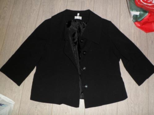 Zwart jasje merk casa blanca, maat 44, Kleding | Dames, Jasjes, Kostuums en Pakken, Zo goed als nieuw, Jasje, Maat 42/44 (L), Zwart