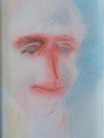 Abstract Pastel Tekening Ingelijst, Antiek en Kunst, Verzenden