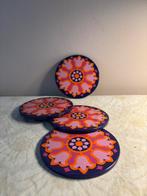 Vintage Tomado flowerpower onderzetters, Glas of Kopje, *, Ophalen of Verzenden, Zo goed als nieuw