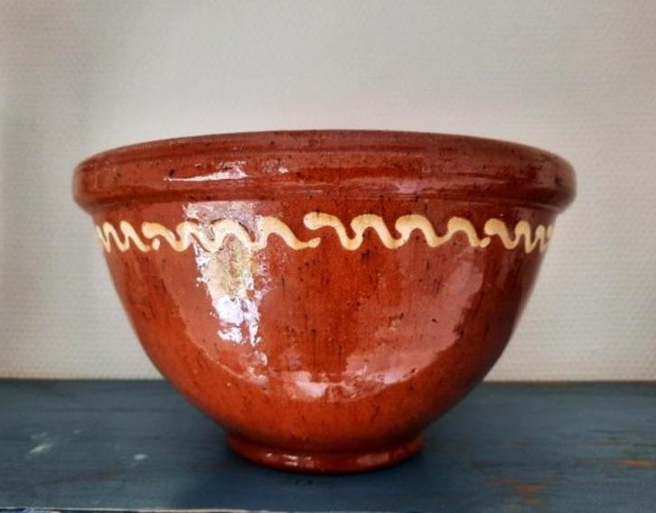 Grote schaal beslagkom Workumer aardewerk, Antiek en Kunst, Curiosa en Brocante, Ophalen