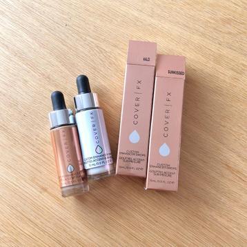 2x Cover FX Custom Enhancer Drops Halo + Sunkissed beschikbaar voor biedingen