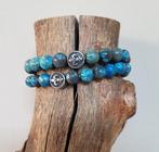 Heren Kralen Armband Phoenix Lapis 8mm., Sieraden, Tassen en Uiterlijk, Armbanden, Met edelsteen, Nieuw, Elastiek, Verzenden
