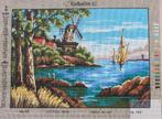 Cado voorbedrukt borduurstramien, landschap met molen 780, Hobby en Vrije tijd, Borduren en Borduurmachines, Ophalen of Verzenden