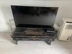 Tv-meubel/salontafel van metalen oude legerkist, Huis en Inrichting, Tafels | Salontafels, Ophalen, 100 tot 150 cm, Zo goed als nieuw