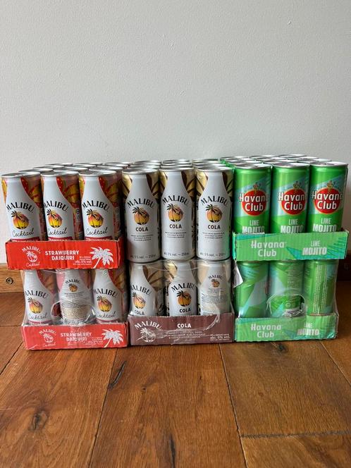 Blikjes Malibu Cola, Strawberry Daiquiri en Havana Mojito, Diversen, Levensmiddelen, Ophalen of Verzenden