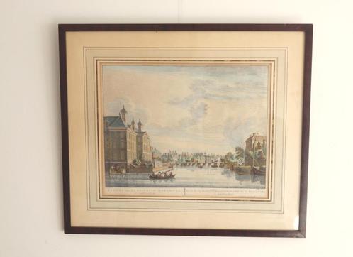 Gravure Diaconie weeshuis Amsterdam 1760, Antiek en Kunst, Kunst | Etsen en Gravures, Ophalen of Verzenden
