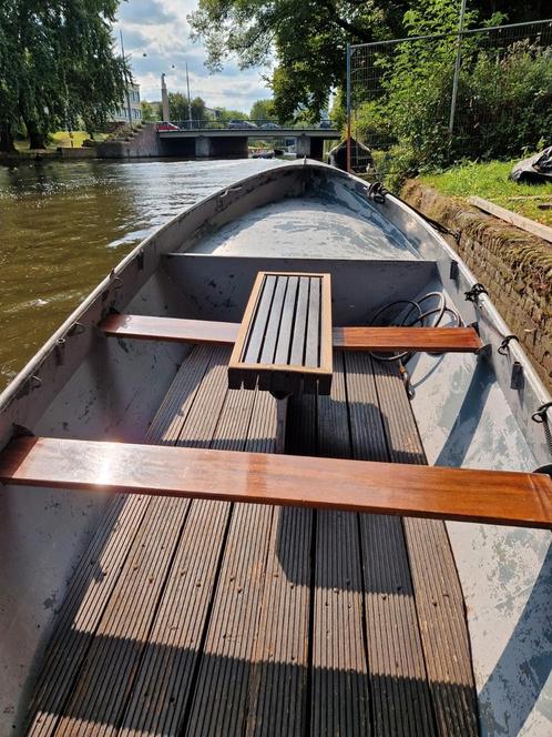 Stalen sloep  5,60 m + 4pk yamaha, Watersport en Boten, Sloepen, Gebruikt, Tot 10 pk, 3 tot 6 meter, Buitenboordmotor, Benzine