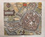 Bergen op Zoom, originele plattegrond1585,Braun&Hogenberg, Ophalen of Verzenden