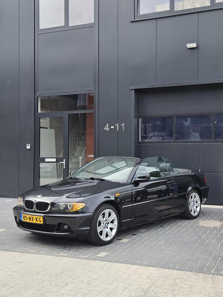 BMW 3-Serie 318 Cabrio 2004 Zwart, Auto's, BMW, Particulier, 3-Serie, ABS, Airbags, Airconditioning, Alarm, Cruise Control, Elektrische ramen