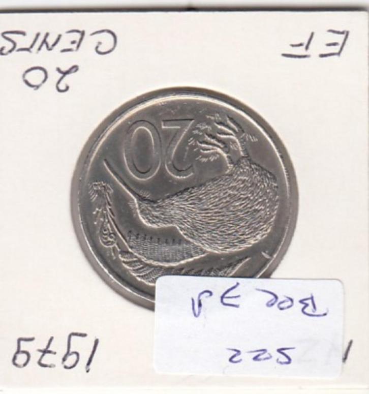 S22-BEE-0078 New Zealand 20 cent XF 1979 KM36.1, Postzegels en Munten, Munten | Oceanië, Verzenden