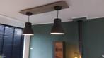 2 hanglampen met plank, Huis en Inrichting, Lampen | Hanglampen, Ophalen of Verzenden, Zo goed als nieuw