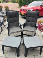 2 hartman stoelen inclusief hocker, Tuin en Terras, Tuinstoelen, Ophalen of Verzenden, Zo goed als nieuw, Kunststof