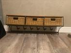 Kapstok met rieten mandjes, Gebruikt, Minder dan 100 cm, Metaal, Ophalen