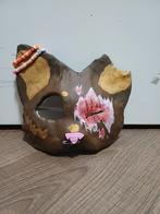 Therian mask kat, Ophalen of Verzenden, Zo goed als nieuw, Steen, Aardewerk of Keramiek, Dier