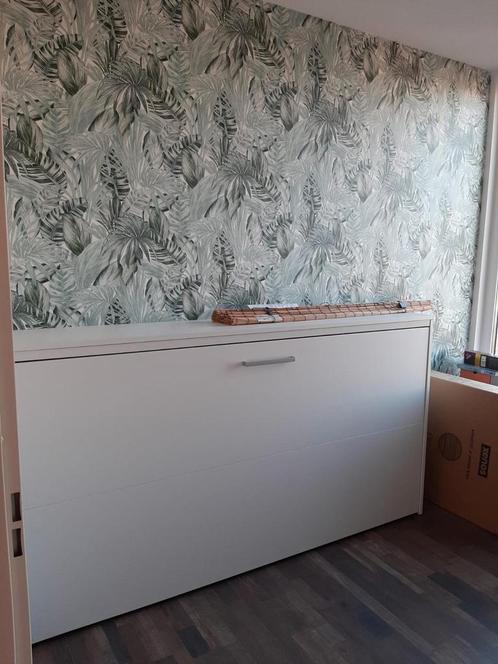 Opklapbed Albero, Huis en Inrichting, Slaapkamer | Bedden, Zo goed als nieuw, Eenpersoons, 90 cm, 200 cm, Hout, Wit, Ophalen