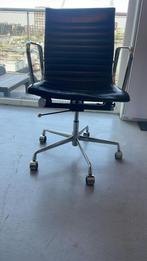 Design Bureaustoel – Zwart Lederlook met Verchroomd Onderste, Ophalen, Zwart, Nieuw, Bureaustoel