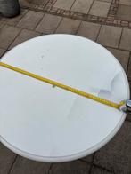 Witte statafel - 65cm doorsnede, Ophalen, Gebruikt, Rond, Metaal