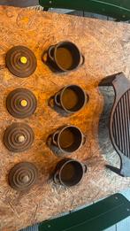 4x Kleine gietijzeren pannetjes, Ophalen, Gebruikt