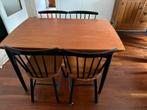 Vintage eettafel set Scandinavisch design 60/70 jaren, Huis en Inrichting, Tafels | Eettafels, Ophalen, Gebruikt, Rechthoekig