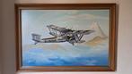 Vintage schilderij – Handley Page HP.42 “Hannibal, Antiek en Kunst, Kunst | Schilderijen | Klassiek, Ophalen of Verzenden