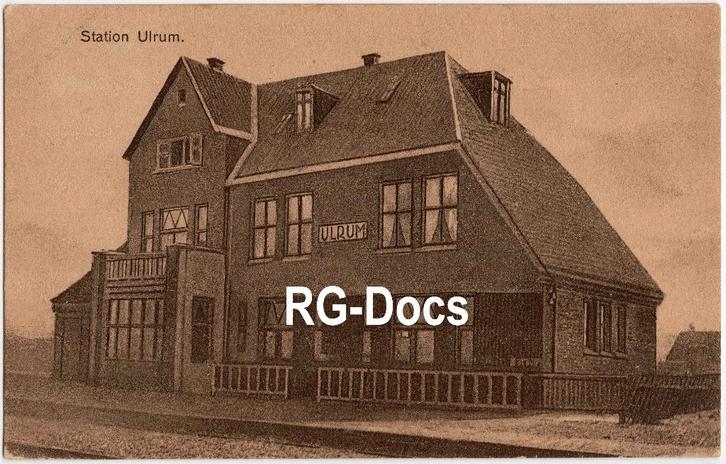 Ansichtkaart - Briefkaart Trein Station Ulrum - Ulrum 1930, Verzamelen, Ansichtkaarten | Nederland, Gelopen, Groningen, 1920 tot 1940