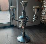 Brass & Boom zilverkleurige kandelaar 3-armig, 50 tot 75 cm, Ophalen of Verzenden, Zo goed als nieuw, Metaal