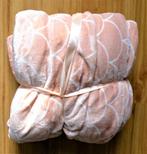 Nieuw: Plaid woondeken zacht-roze wit + met borg 160x130, Ophalen of Verzenden, Nieuw