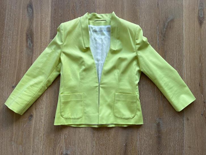 Drykorn Jasje, Kleding | Dames, Jasjes, Kostuums en Pakken, Zo goed als nieuw, Jasje, Maat 38/40 (M), Geel, Ophalen of Verzenden
