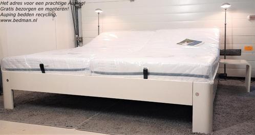 Prachtige Auping Auronde wit! Gratis bezorgen en monteren!, Huis en Inrichting, Slaapkamer | Bedden, Zo goed als nieuw, Tweepersoons