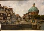 Schilderij Lutherse kerk Amsterdam, Antiek en Kunst, Kunst | Schilderijen | Klassiek, Ophalen of Verzenden