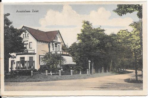 Zeist, Acasialaan hoek Schaerweider Parklaan met Villa kleur, Verzamelen, Ansichtkaarten | Nederland, Ongelopen, Utrecht, Voor 1920