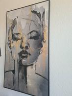 Schilderij Reinders vrouw gezicht goud 118x 70cm, Huis en Inrichting, Ophalen, Zo goed als nieuw, 50 tot 75 cm, Schilderij