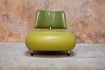 ZGANieuw! groene leren Leolux Pallone design fauteuil, Huis en Inrichting, Fauteuils, Leolux, Leolux, Design, 75 tot 100 cm
