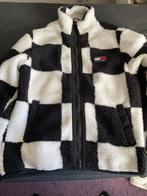 tommy hilfiger jeans jas sherpa zwart wit maat m, Ophalen of Verzenden, Zo goed als nieuw, Maat 48/50 (M), Zwart